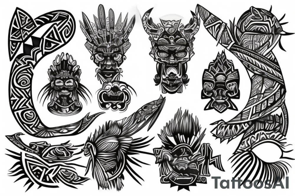 Tribal design with Mixed FIlipino design and create empowerment meaning tattoo idea