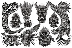 Tribal design with Mixed FIlipino design and create empowerment meaning tattoo idea