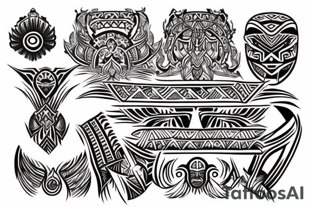 Tribal design with Mixed FIlipino design and create empowerment meaning tattoo idea