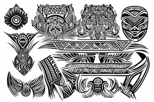 Tribal design with Mixed FIlipino design and create empowerment meaning tattoo idea