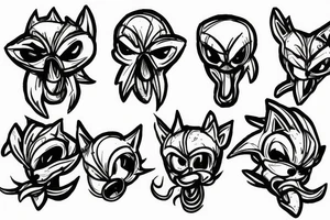 Sonic the hedgehog skull tattoo idea