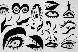 girl crying looking at floor tattoo idea