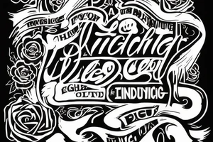 Text saying "THE RIGHT THING". Words are aligned vertically tattoo idea