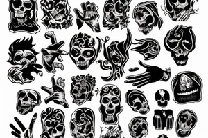 2d ghost with middle finger tattoo idea
