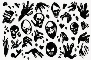 2d ghost with middle finger tattoo idea