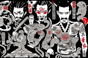 Samurai yakuza tattoo idea