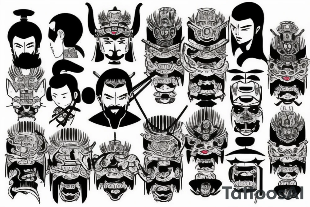 Samurai yakuza tattoo idea