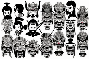Samurai yakuza tattoo idea