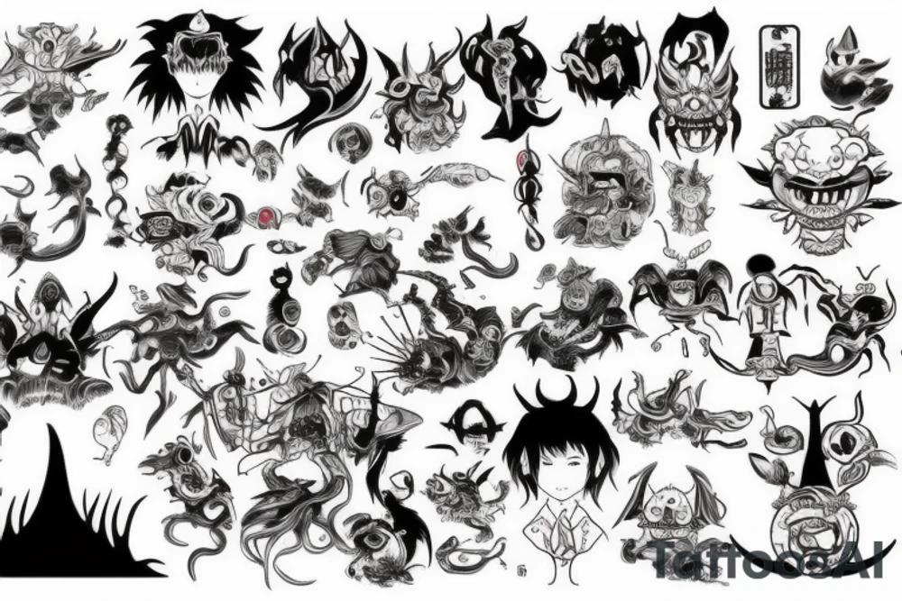 Demon tattoo idea