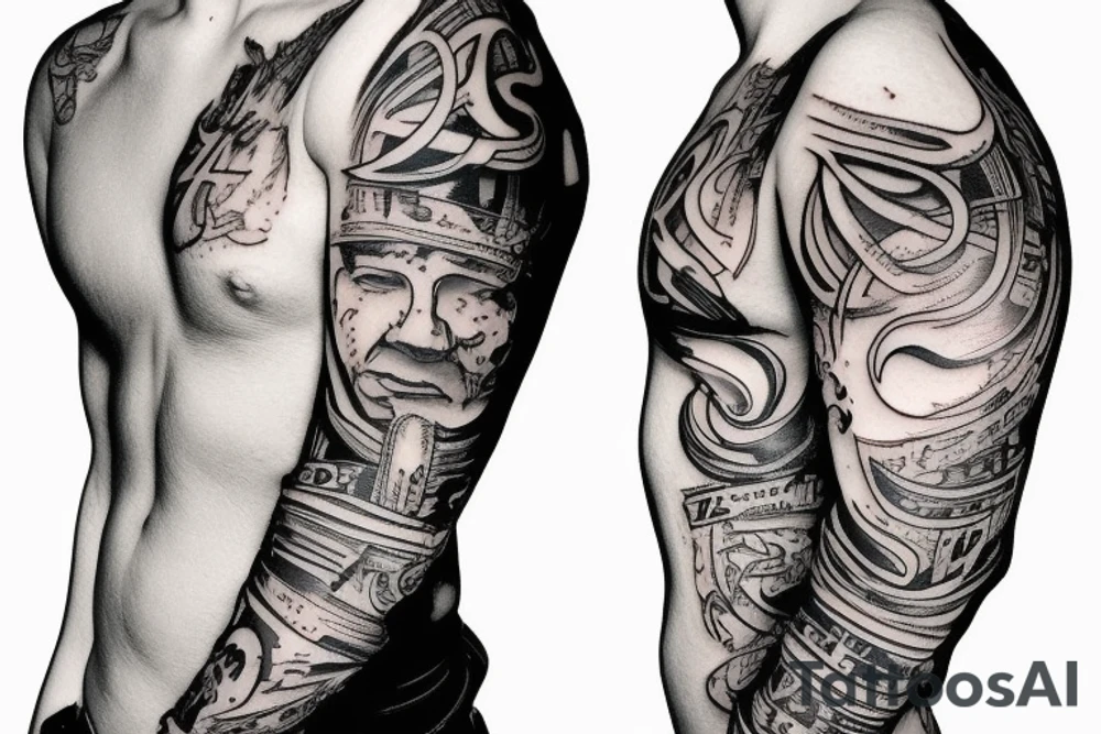 A man with samarpit letter tattoo tattoo idea