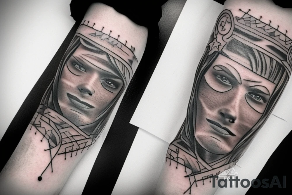 A man with samarpit letter tattoo tattoo idea