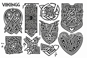 Viking love Merve geometric shape tattoo idea