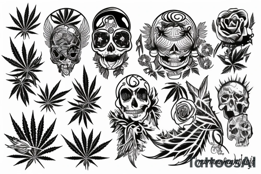 marihuana tattoo idea