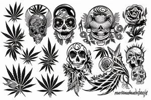 marihuana tattoo idea