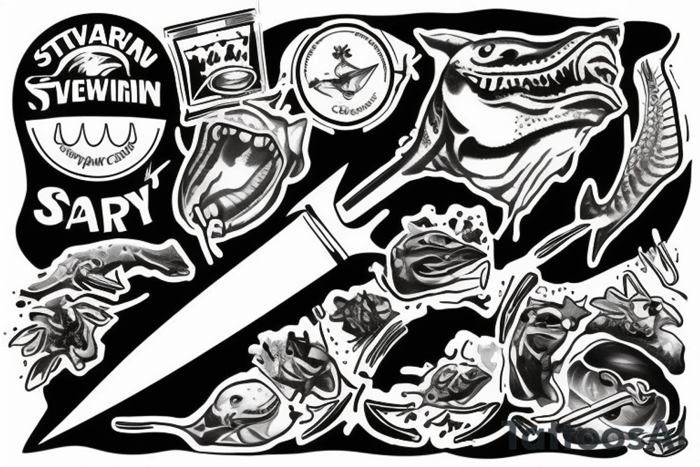 Steve Irwin being stabbed by stingray tattoo idea