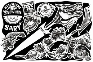Steve Irwin being stabbed by stingray tattoo idea