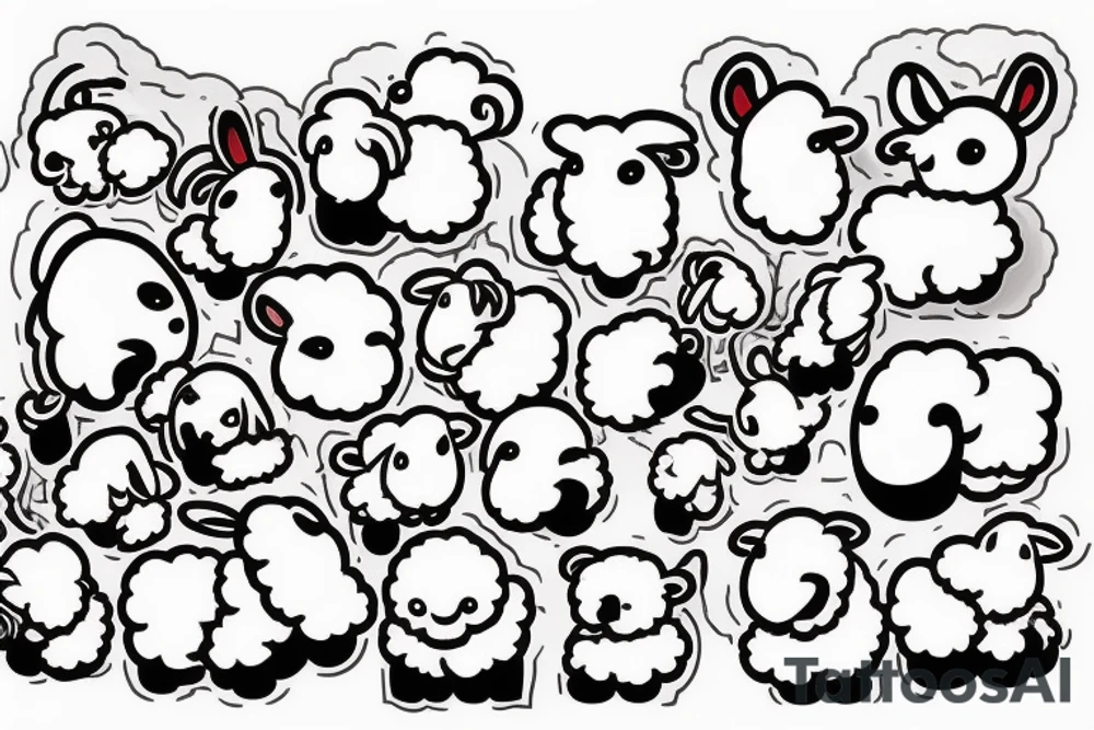 cute lamb about to be slaughtered tattoo idea