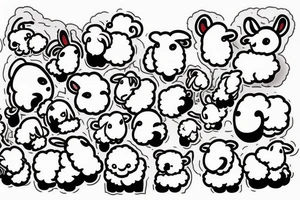 cute lamb about to be slaughtered tattoo idea