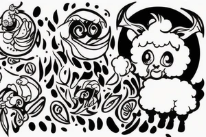 cute lamb about to be sacrificed tattoo idea