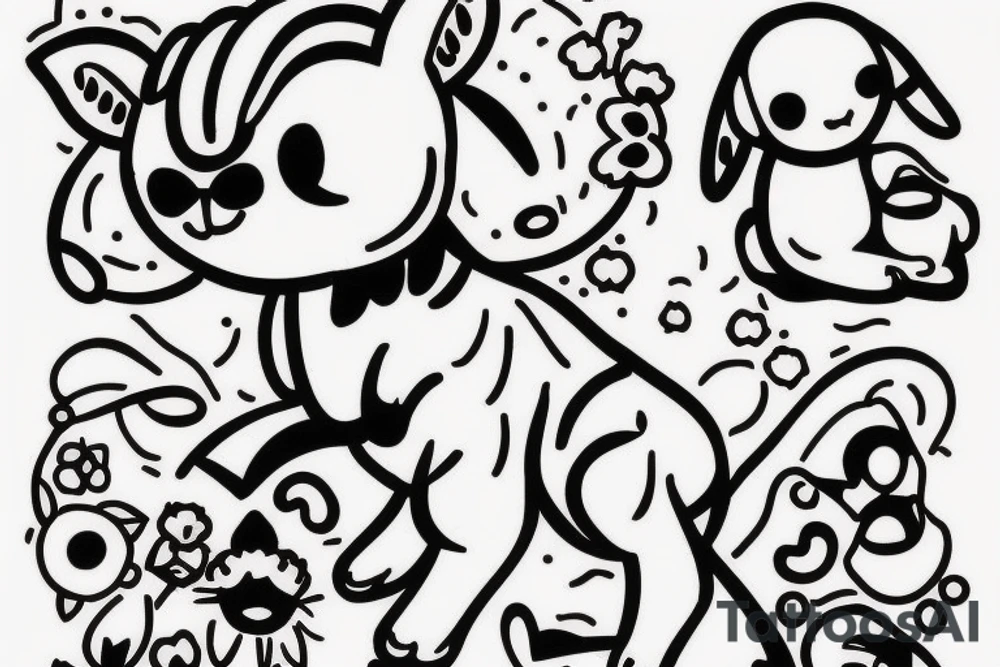 cute lamb about to be sacrificed tattoo idea