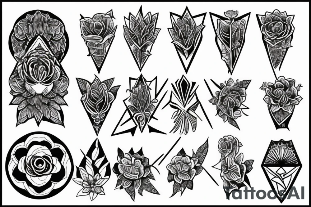 flowers, green goddess, strength, power tattoo idea