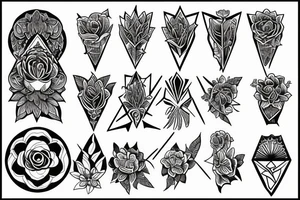 flowers, green goddess, strength, power tattoo idea