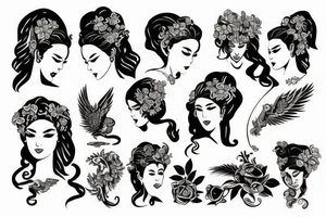 greek goddess, strength, power tattoo idea