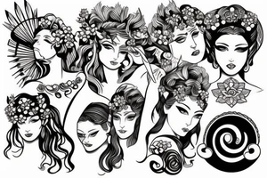greek goddess, strength, power tattoo idea