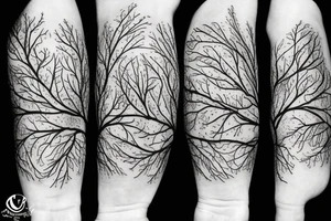 I see god in everything the trees in pain and nights in the spring tattoo idea