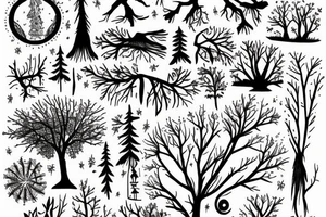 I see god in everything the trees in pain and nights in the spring tattoo idea