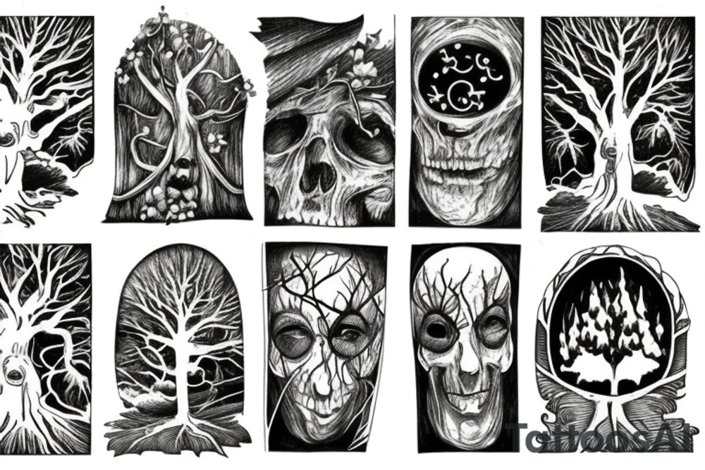 I see god in everything the trees in pain and nights in the spring tattoo idea