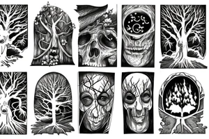 I see god in everything the trees in pain and nights in the spring tattoo idea