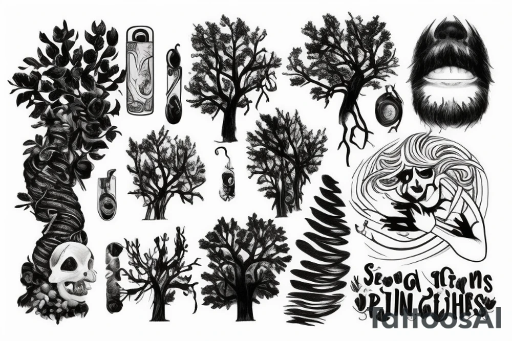 I see god in everything the trees in pain and nights in the spring tattoo idea