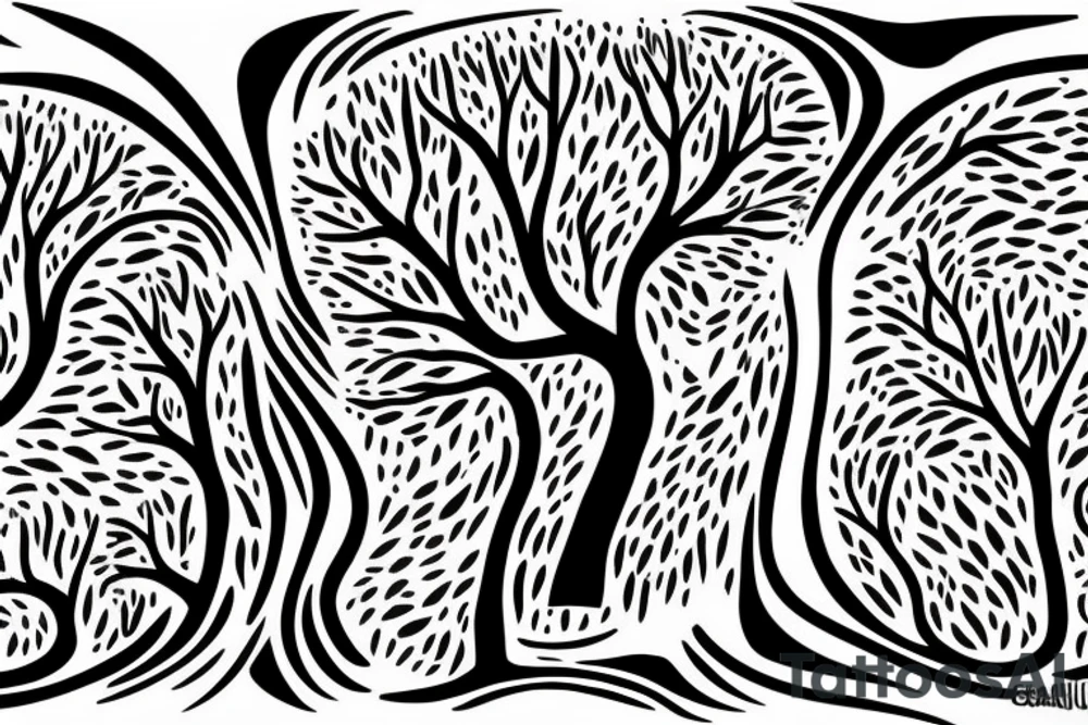 I see god in everything the trees in pain and nights in the spring tattoo idea