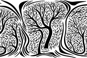 I see god in everything the trees in pain and nights in the spring tattoo idea