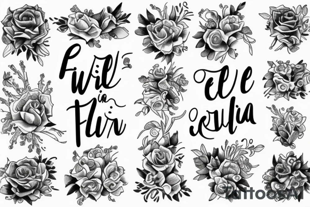 Write: "Fé, amor e fúria" tattoo idea