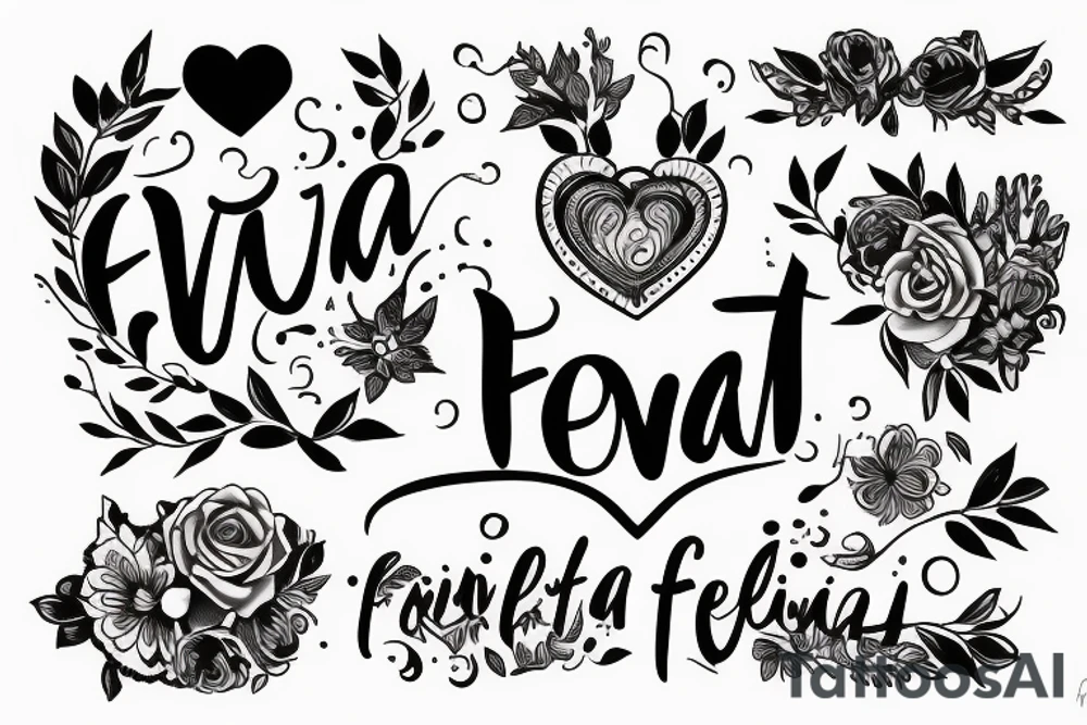 Write: "Fé, amor e fúria" tattoo idea