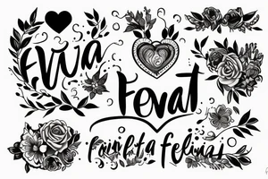 Write: "Fé, amor e fúria" tattoo idea