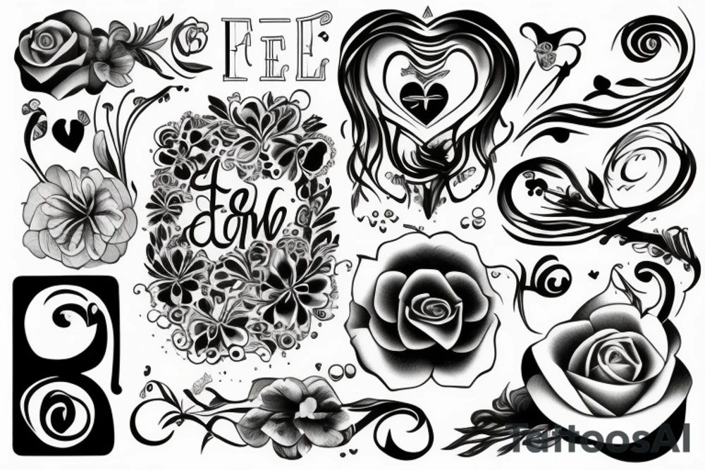 Write: "Fé, amor e fúria" tattoo idea