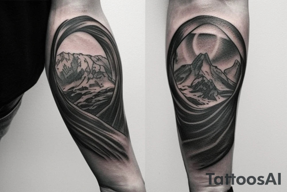 Lord of the rings themed sleeve tattoo idea