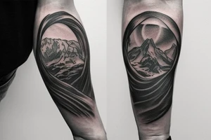 Lord of the rings themed sleeve tattoo idea