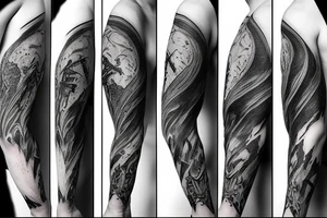 Lord of the rings battle sleeve tattoo idea