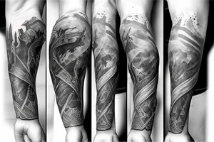 Lord of the rings battle sleeve tattoo idea