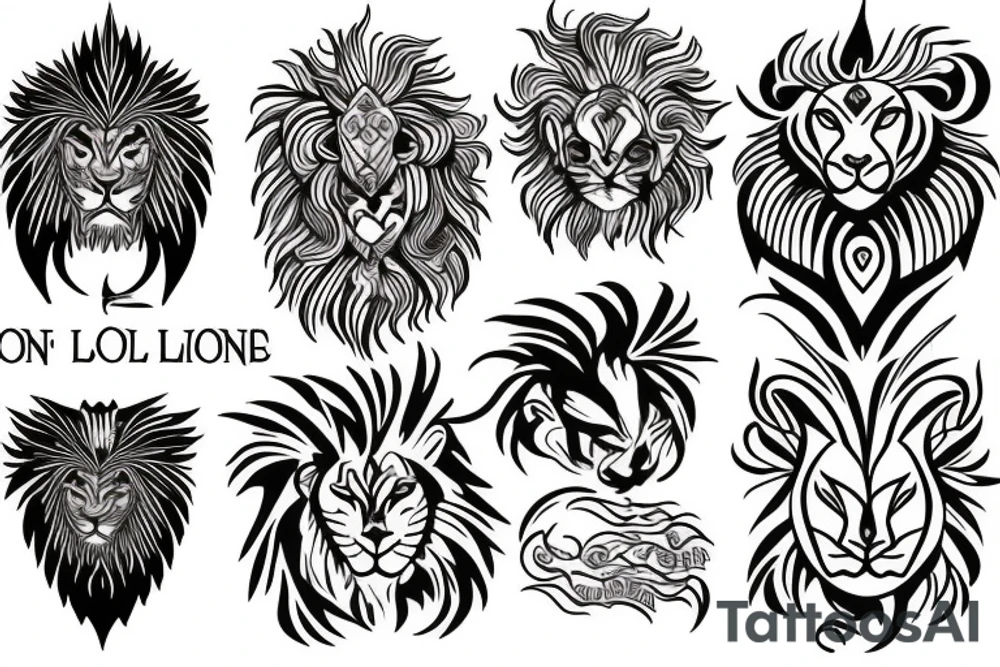 Phoenix Lion tattoo idea