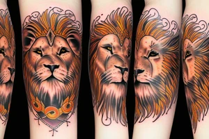 Phoenix Lion tattoo idea