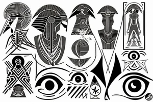 Ankh with the eye of horus tattoo idea