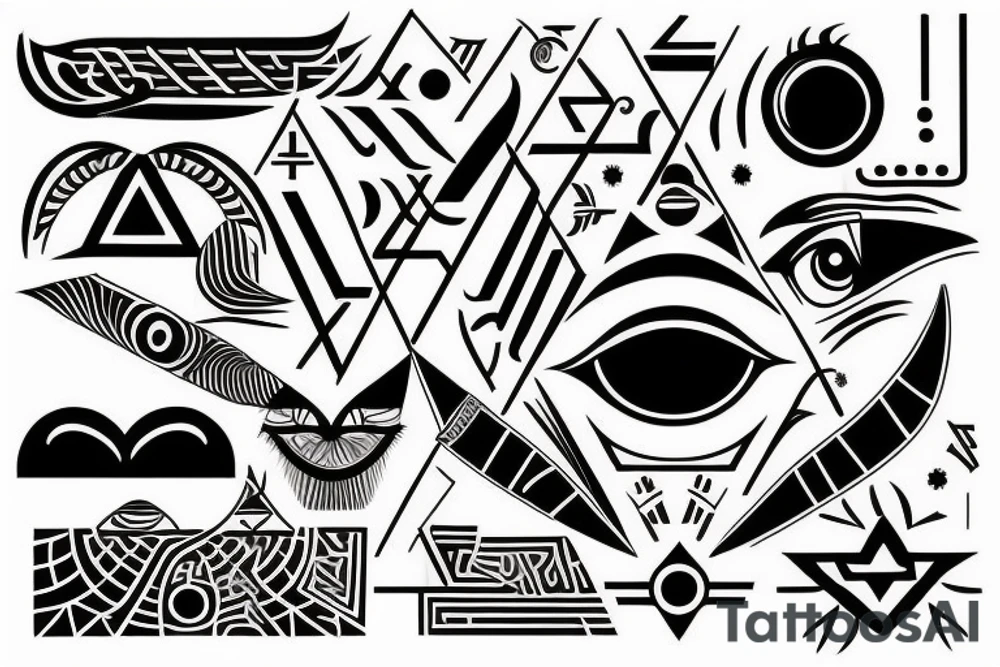 Ankh with the eye of horus tattoo idea