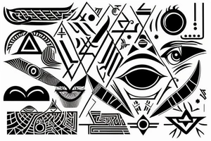 Ankh with the eye of horus tattoo idea
