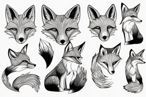 Fox in forest tattoo idea