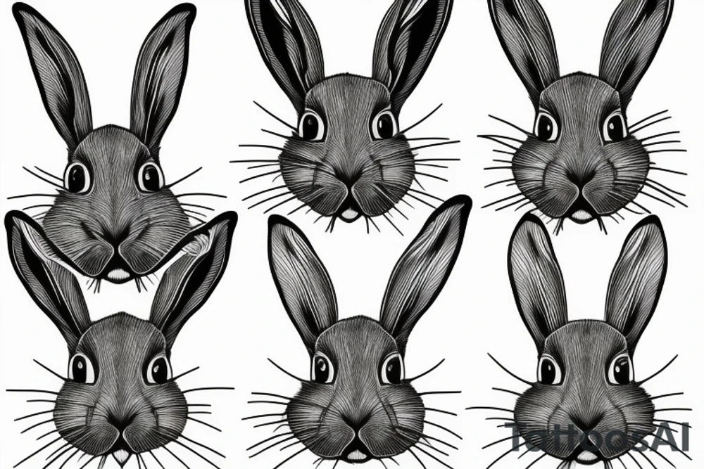 holland lop rabbit tattoo idea